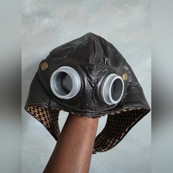 Steampunk Cosplay Aviator Flick Christmas Story Adult Cap Brown Unisex - Picture 1 of 11